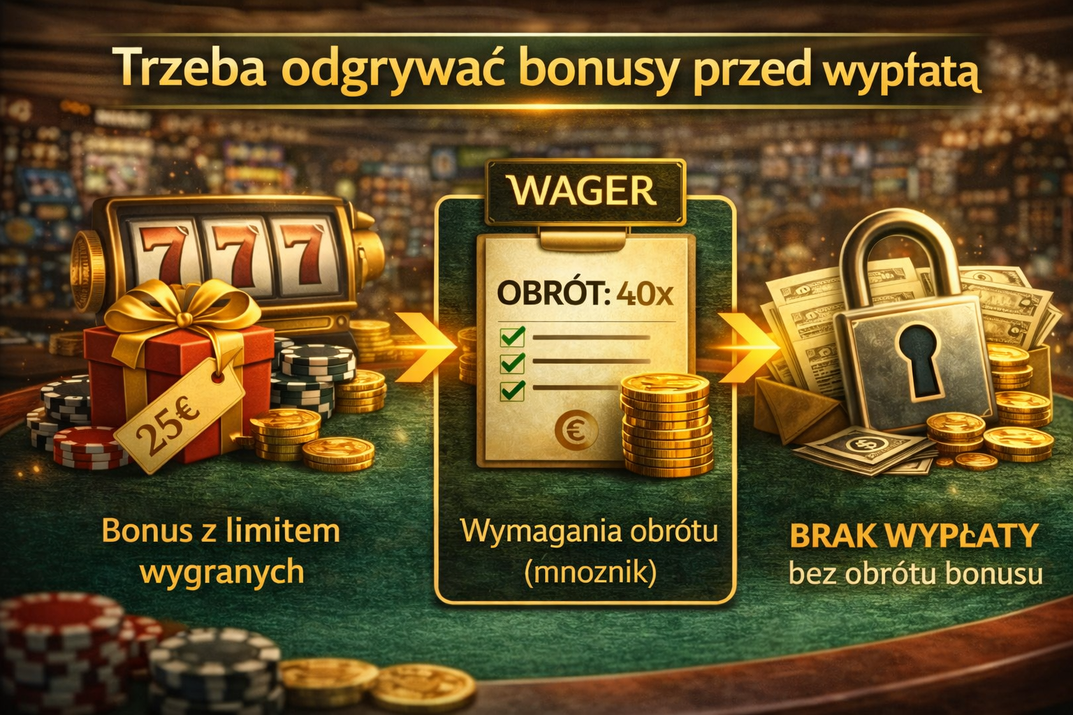 Schemat obstawiania w celu wypłaty